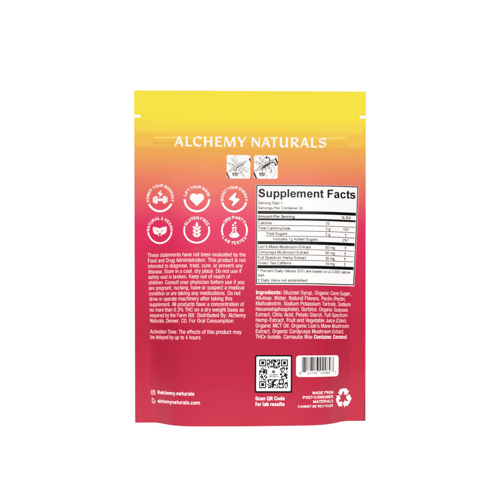 6-Pack: Naturals CBD Uplift Gummies for Mood and Workout - GilloServ