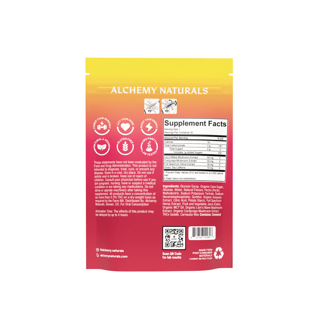 6-Pack: Naturals CBD Uplift Gummies for Mood and Workout - GilloServ