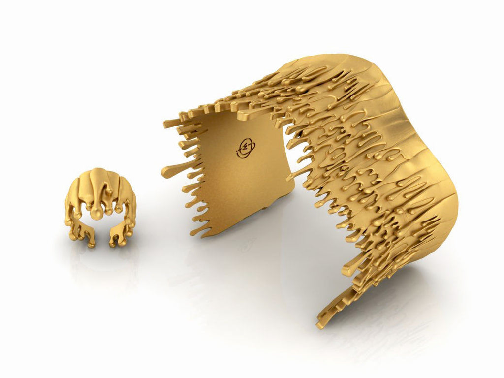 Antonio Wehrli Gravity Paint Drip Ring: Art into Jewelry-18K Gold-20