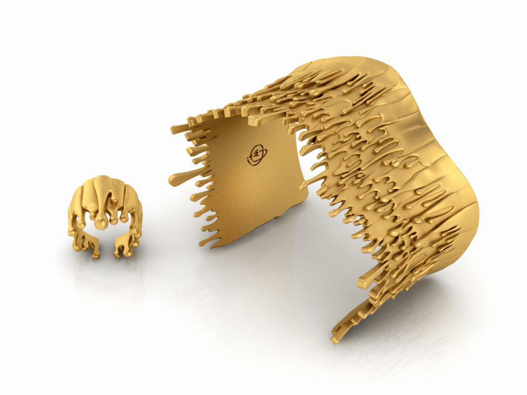 Antonio Wehrli Gravity Paint Drip Ring: Art into Jewelry-18K Gold-20