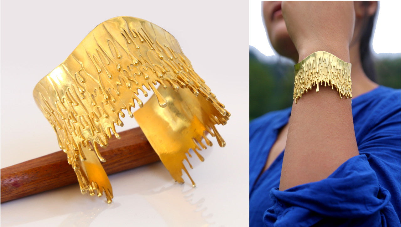 Antonio Wehrli Gravity Paint Drip Bracelet: Art into Jewelry-18K Gold-2