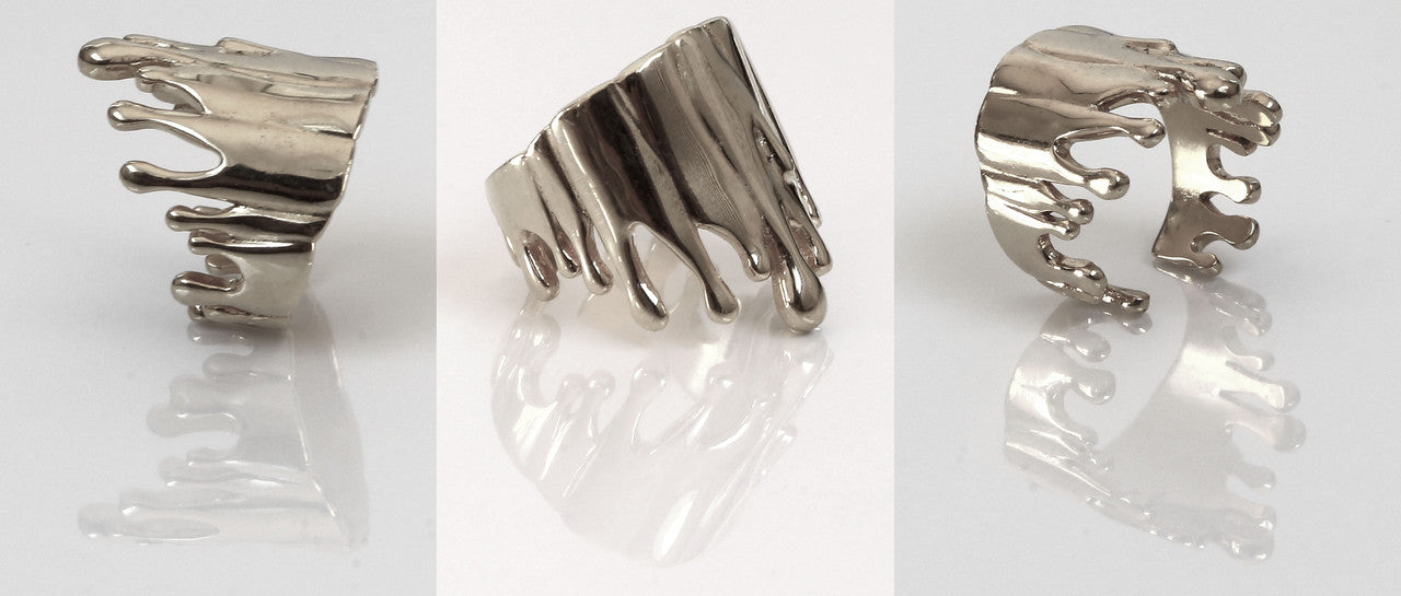 Antonio Wehrli Gravity Paint Drip Ring: Art into Jewelry-18K Gold-22