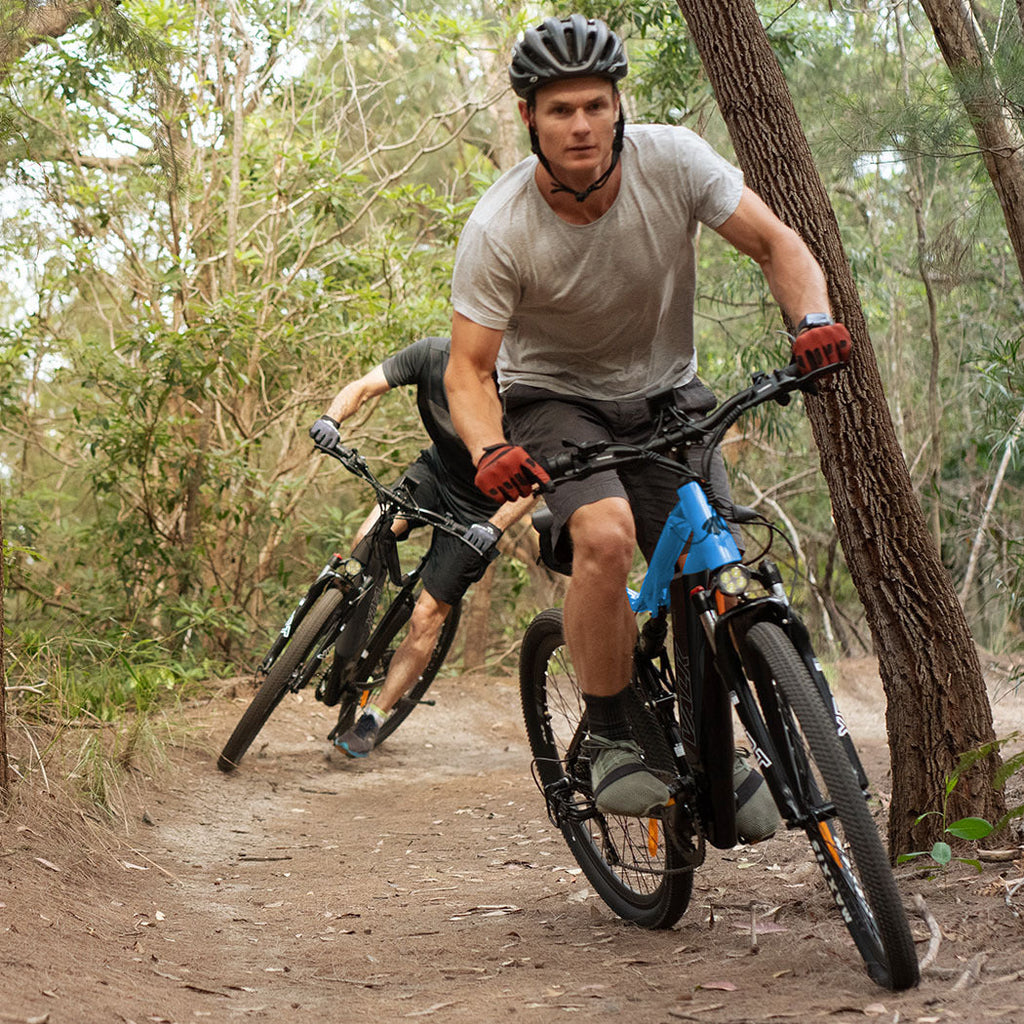 NNEMB 2023 MX7 Electric Bike Medium frame Mountain ebike-Black and Blue-3