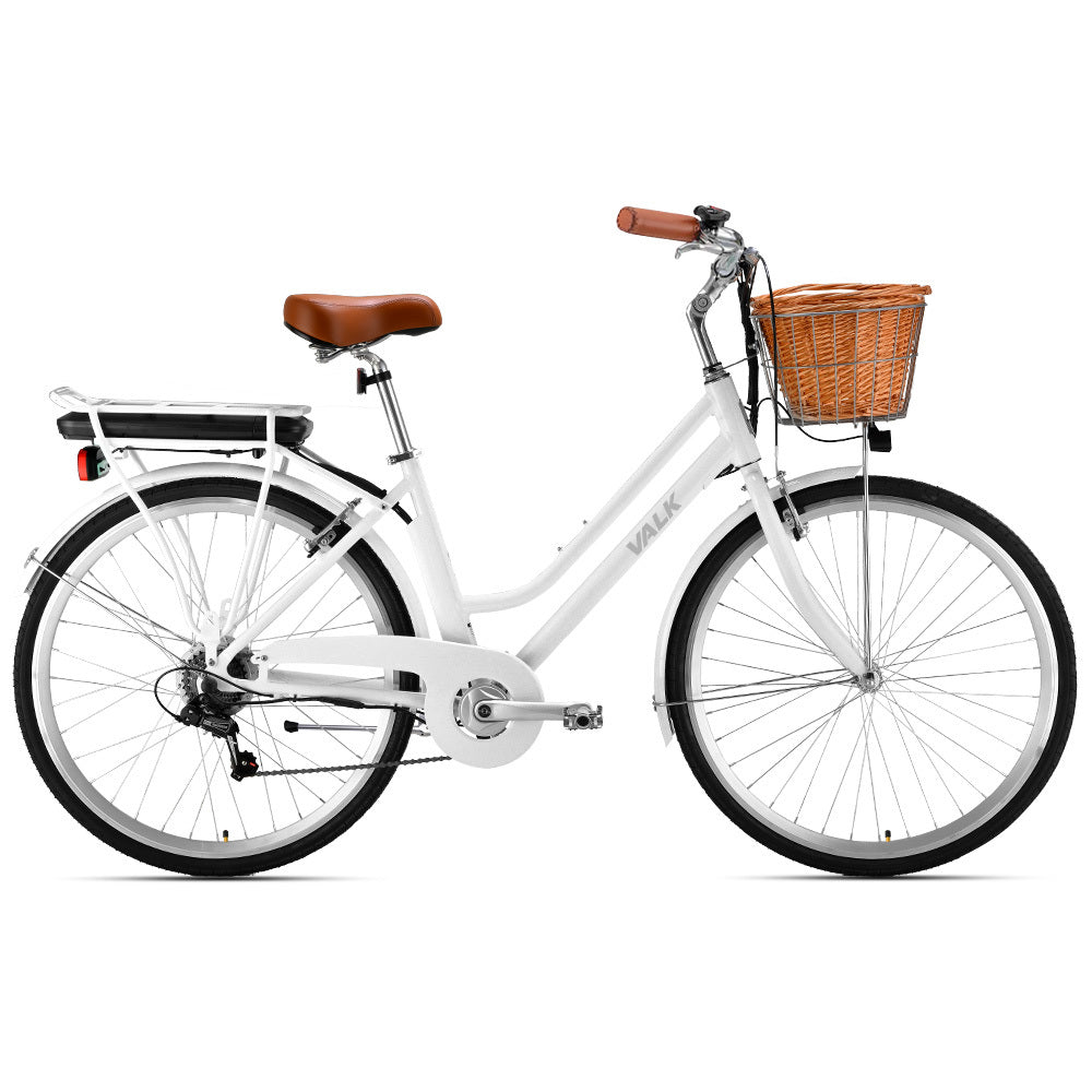 NNEMB Laneway 5 Vintage Electric Bike-Torque Sensor equipped eBike-Medium-White - GilloServ