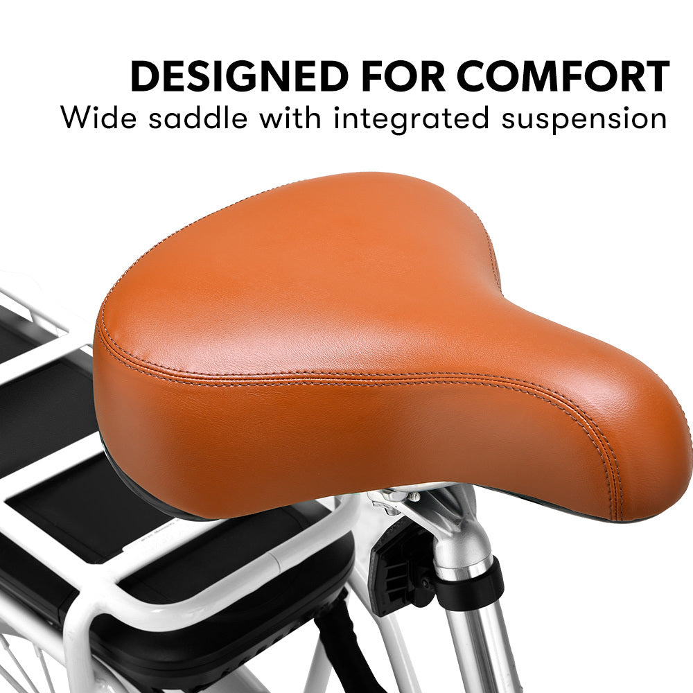 NNEMB Laneway 5 Vintage Electric Bike-Torque Sensor equipped eBike-Medium-White - GilloServ