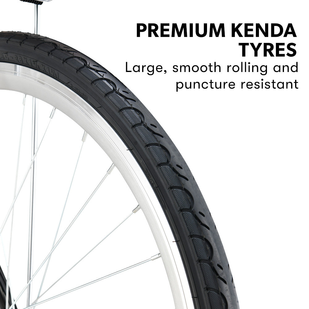 NNEMB Laneway 5 Vintage Electric Bike-Torque Sensor equipped eBike-Medium-White - GilloServ