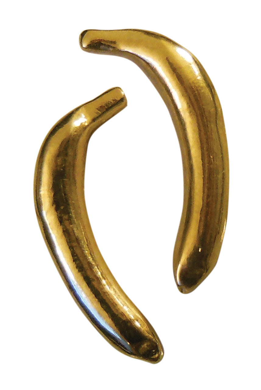 Drop the Banana- Chimp necklace- Sterling Silver- 18K gold plate banana & diamond dot-16