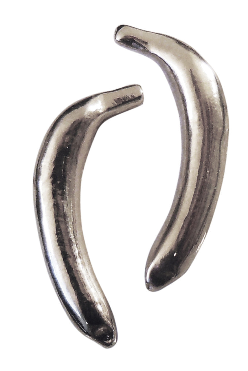 Drop the Banana- Chimp necklace- Sterling Silver- 18K gold plate banana & diamond dot-13