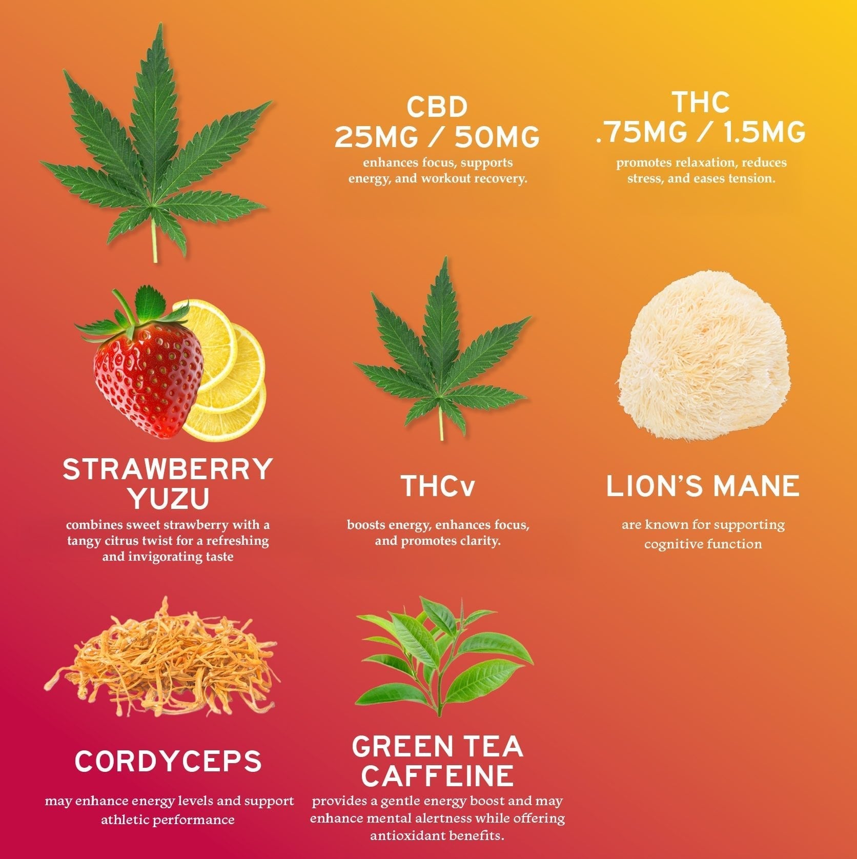 6-Pack: Naturals CBD Uplift Gummies for Mood and Workout - GilloServ