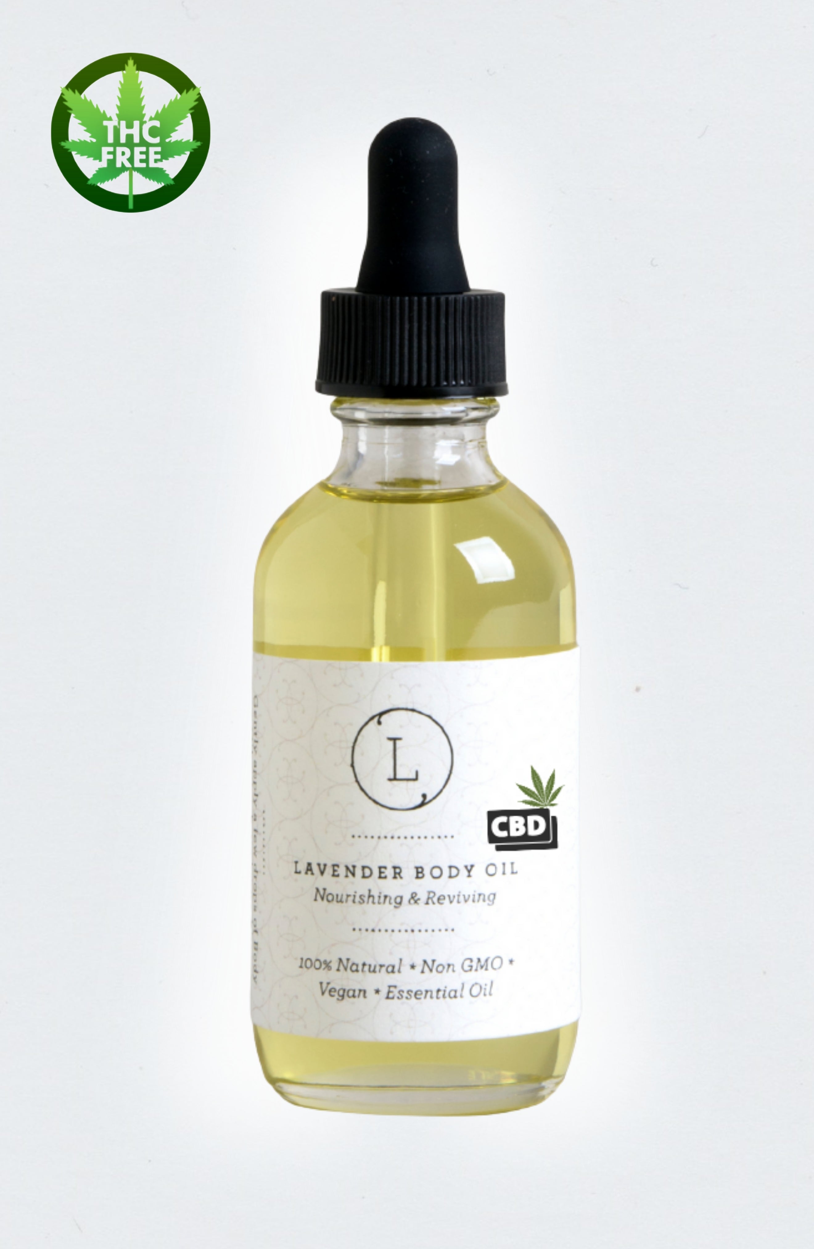 CBD Lavender Body Oil with CBD, Natural Moisturizing Body Oil (THC free) - GilloServ