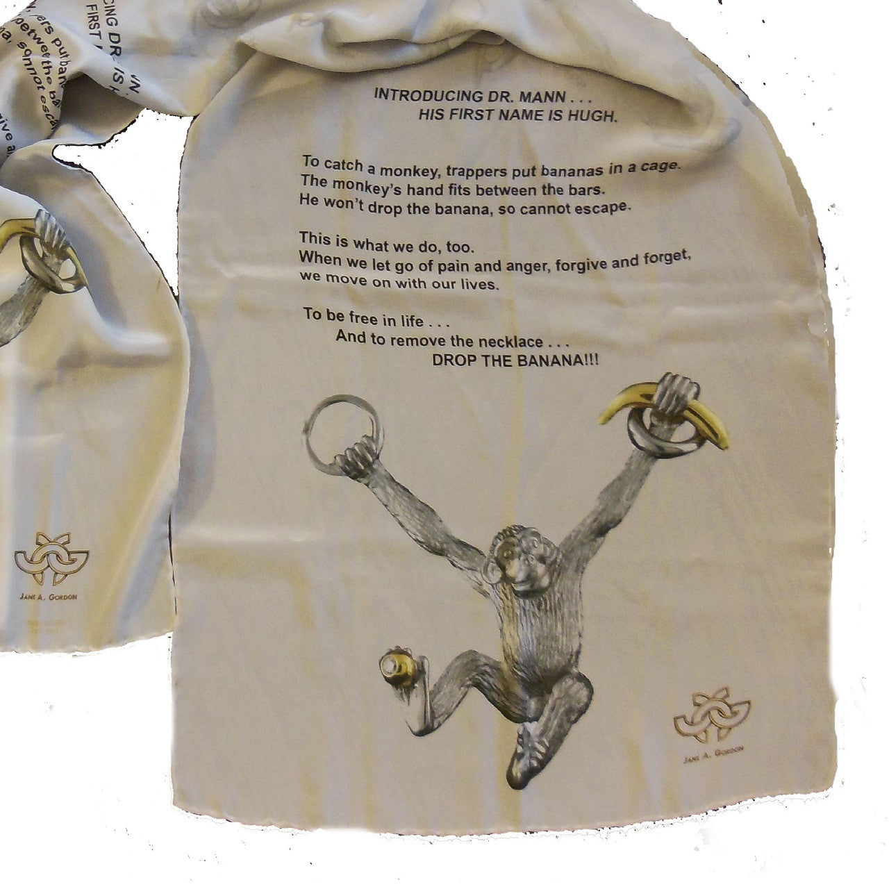 Drop the Banana- Chimp necklace- Sterling Silver- 18K gold plate banana & diamond dot-11