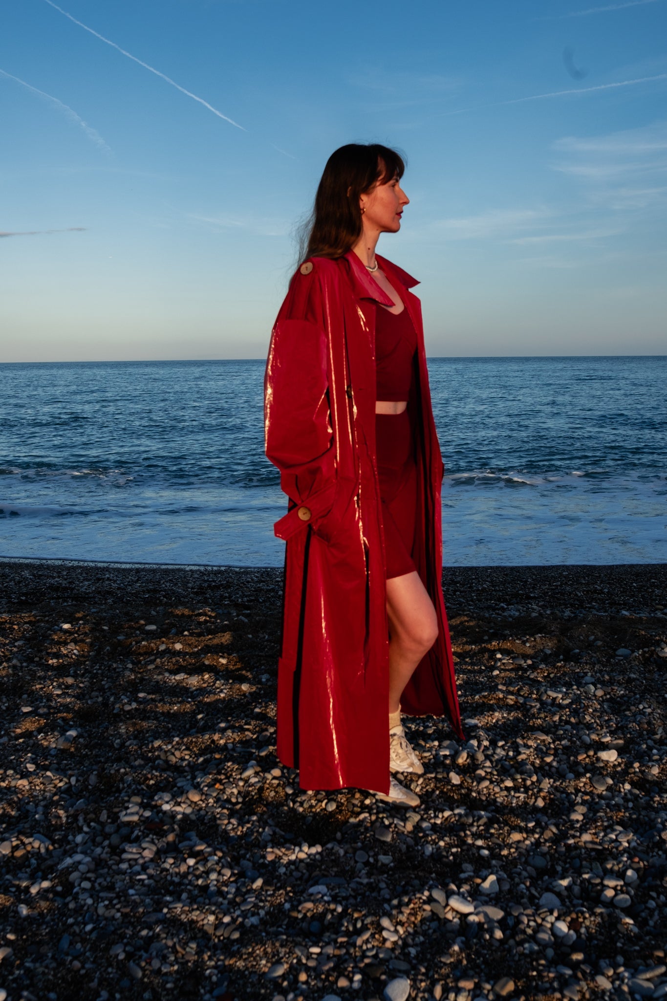 Women's Lyocell/Wool Sports Shorts - Burgundy