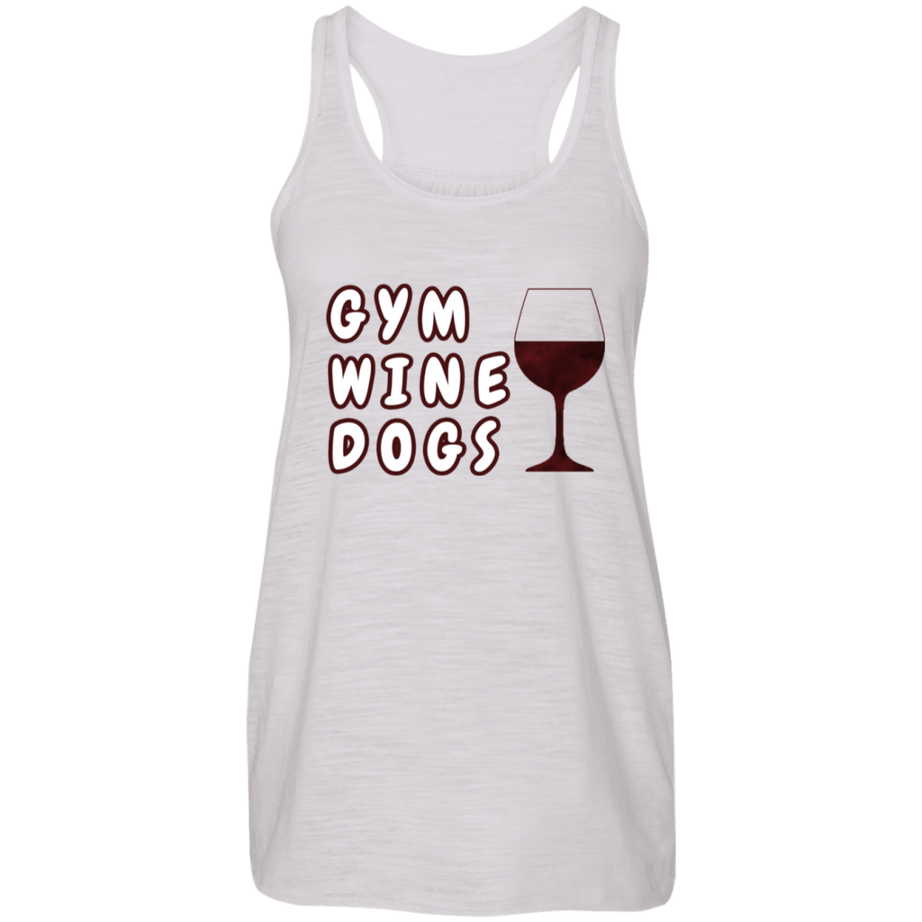 Flowy Racerback Tank Gym, Wine, Dogs - GilloServ