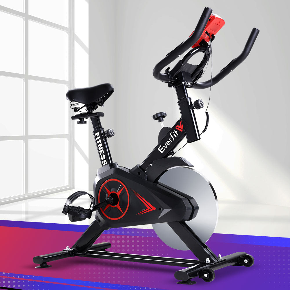 Everfit Spin Bike Exercise Bike Flywheel Cycling Home Gym Fitness Machine - GilloServ
