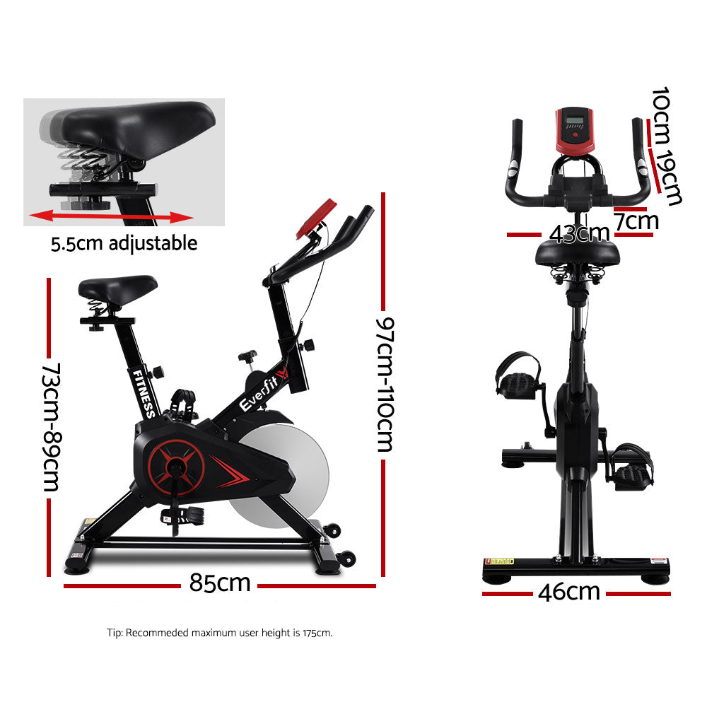 NNEDSZ Spin Bike Exercise Bike Flywheel Cycling Home Gym Fitness Adjustable - GilloServ