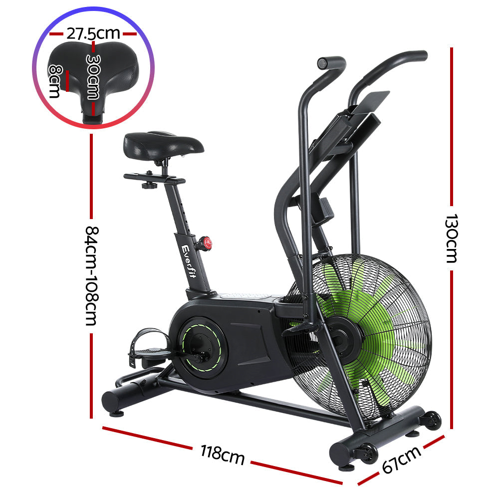 NNEDSZ Air Bike Dual Action Exercise Bike Fitness Home Gym Cardio - GilloServ