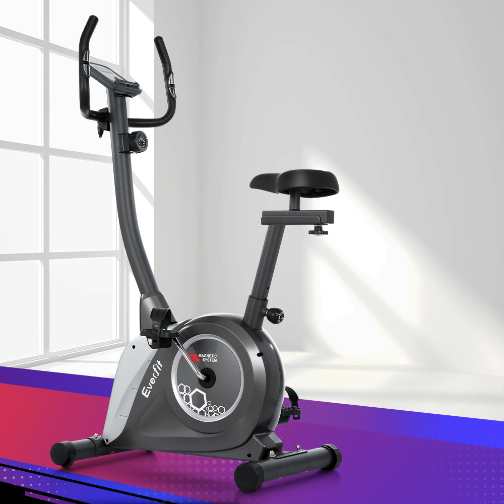 Everfit Magnetic Exercise Bike Upright Bike Fitness Home Gym Cardio - GilloServ