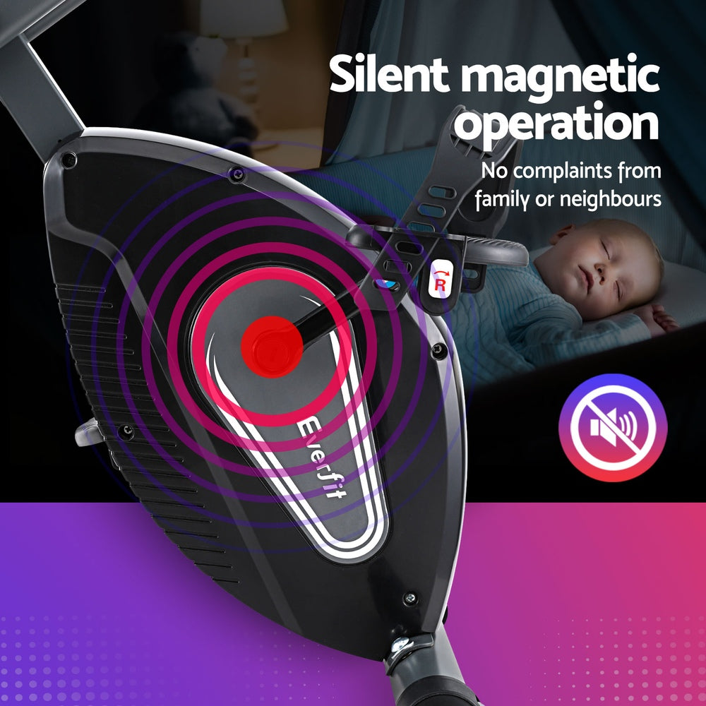 Everfit Folding Exercise Bike Magnetic X-Bike Aerobic Trainer Indoor Cycling - GilloServ