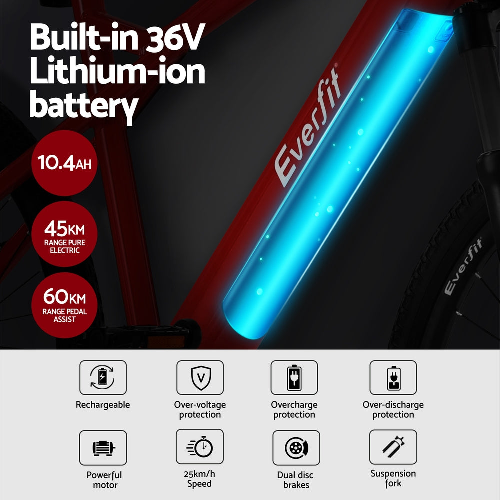 26 Inch Electric Bike Mountain Bicycle/e-Bike Built-in Battery 250W - GilloServ