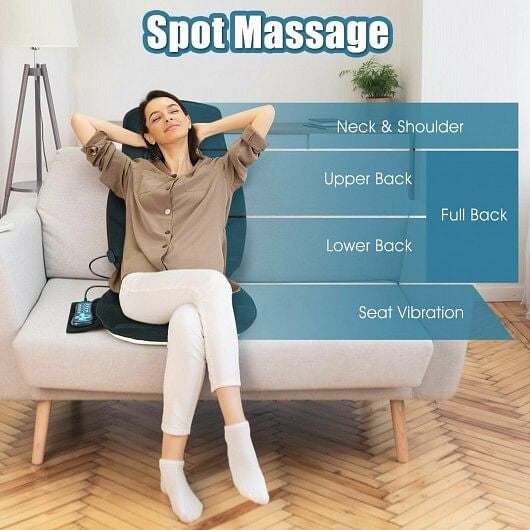 Seat Cushion Massager Heat 6 Vibration Motors for Home - GilloServ