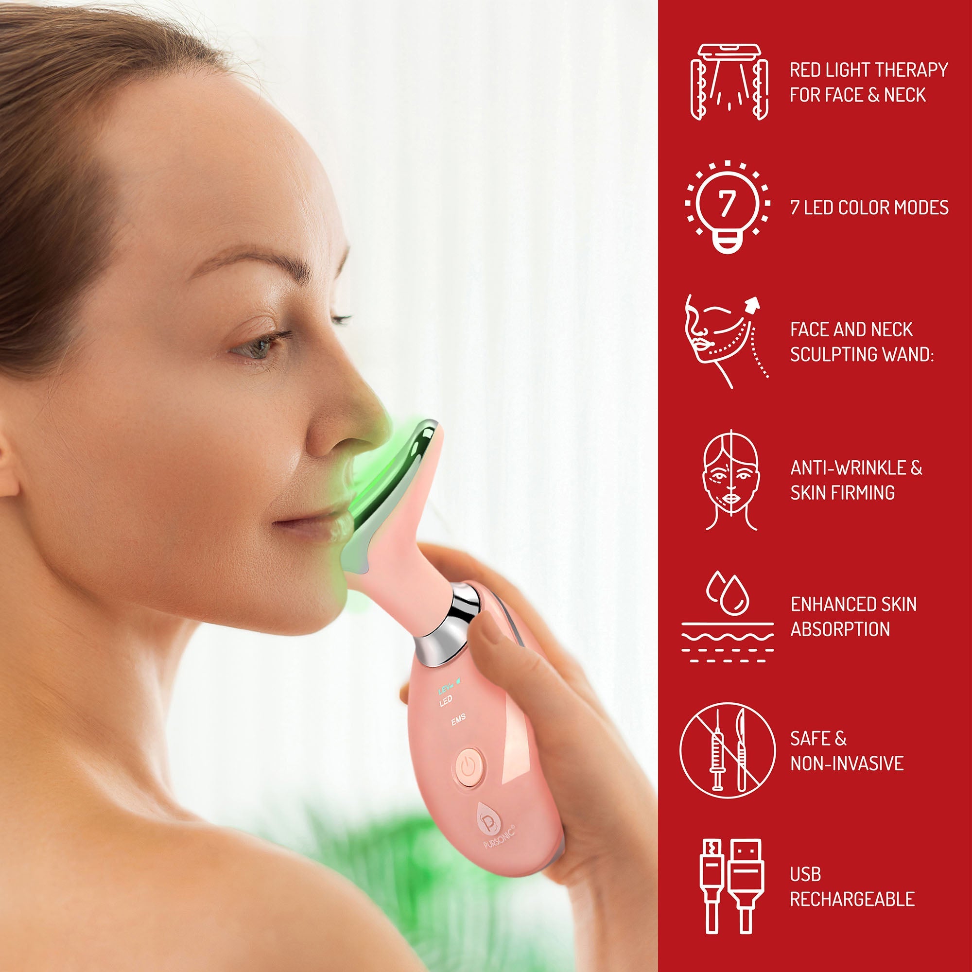 Complete Home Facial Spa Bundle//Facial Steamer//7-in-1 LED Light Therapy Device//Hydrocolloid Pimple Patches