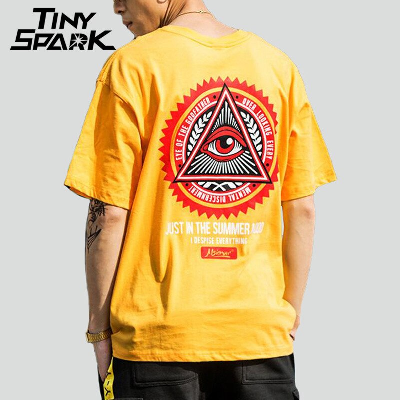 Triangle Eye T Shirts Men's Hip Hop T-Shirt