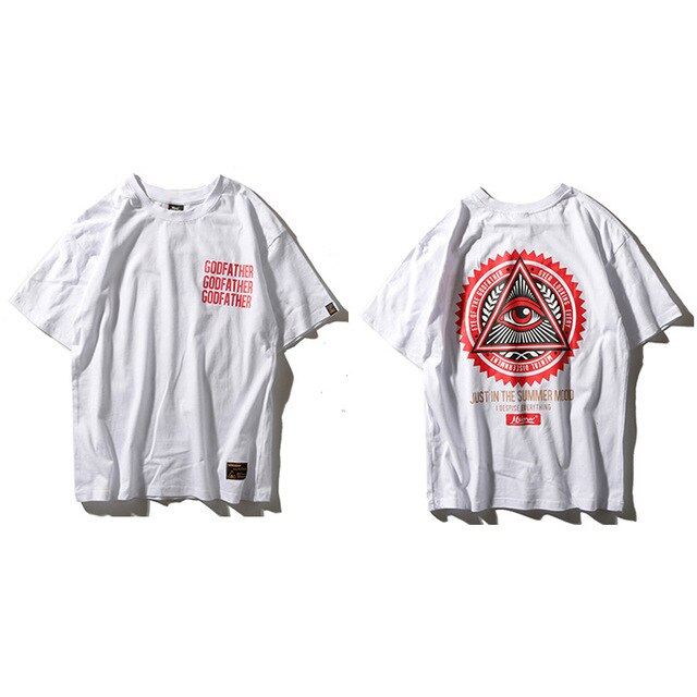Triangle Eye T Shirts Men's Hip Hop T-Shirt