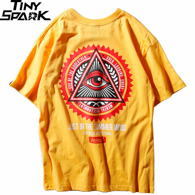 Triangle Eye T Shirts Men's Hip Hop T-Shirt