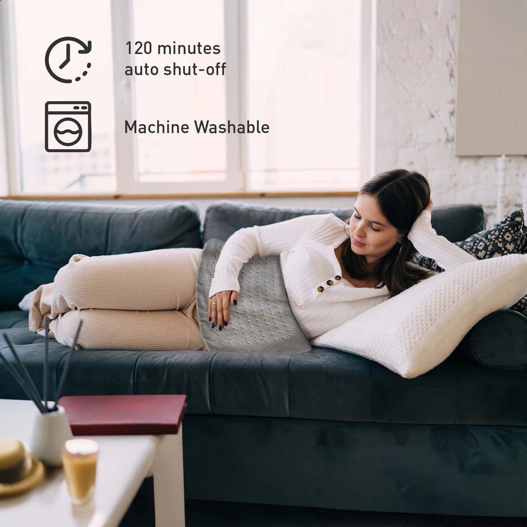 Total Warmth & Comfort Bundle – Includes Electric Soft Microplush Heated Blanket Shoulder Massaging Wrap - GilloServ