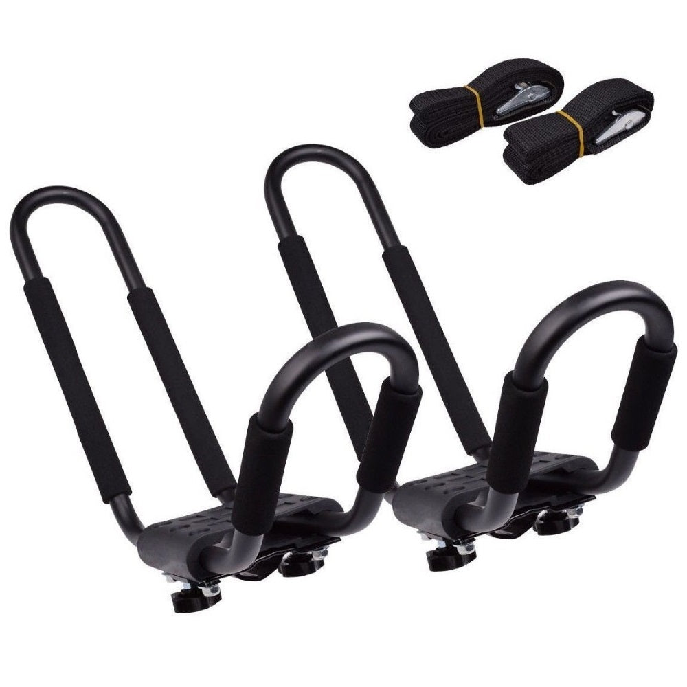 DORSAL Kayak Rack Set 2Pcs J-Bar Rack for Canoe SUP Board Boat On Roof Top Mount Crossbars - GilloServ