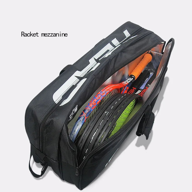 Tennis Badminton Racket Backpack Black - GilloServ