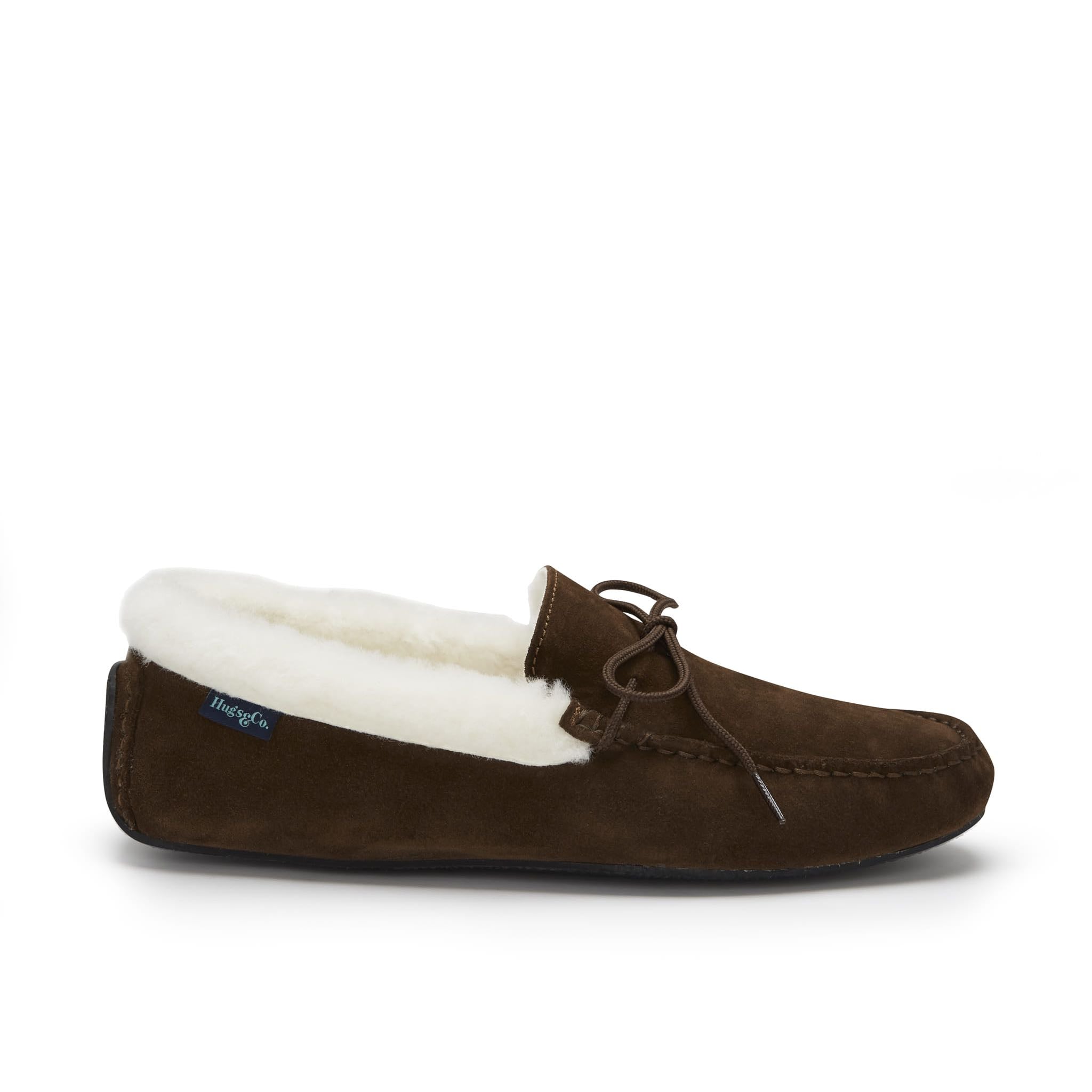 Slippers, sheepskin, brown suede - GilloServ