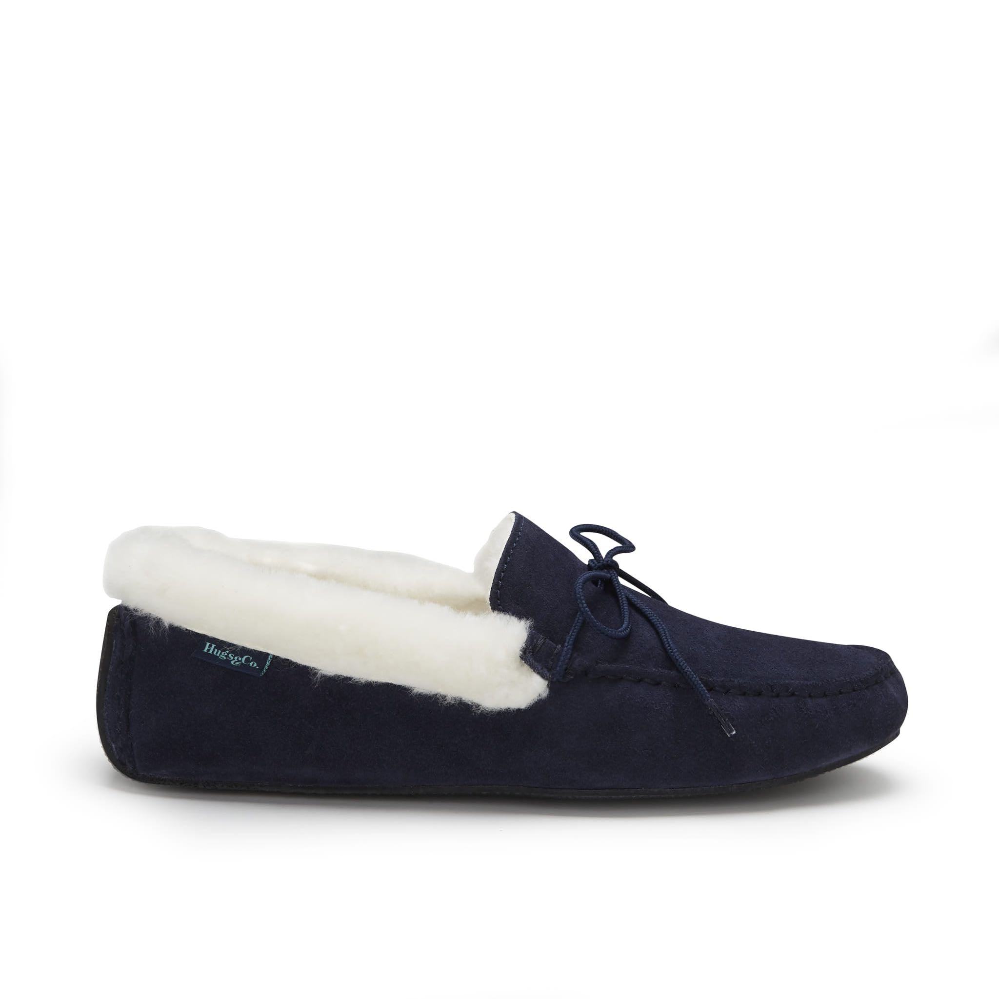 Slippers, sheepskin, navy blue - GilloServ