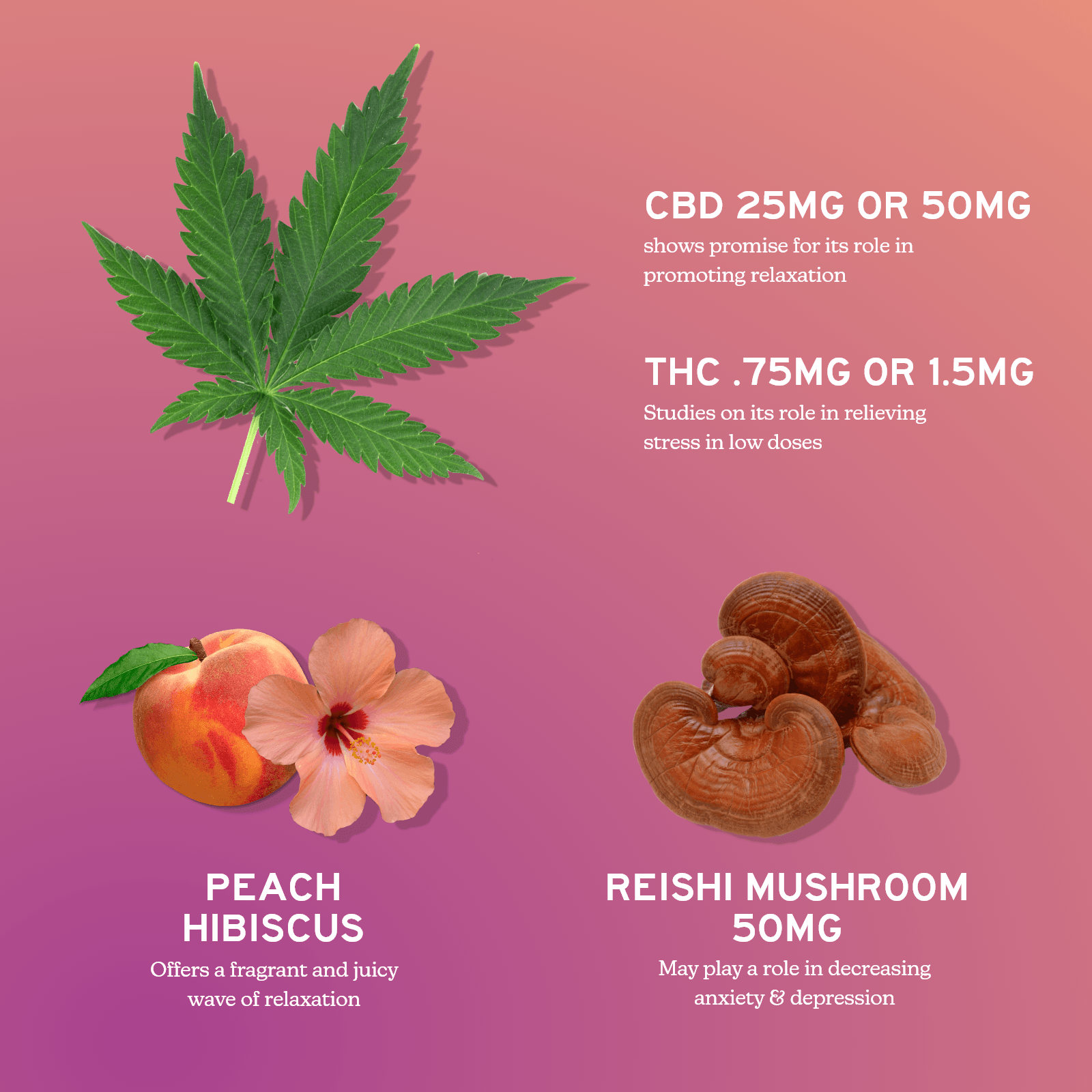 CBD Gummies For Stress - Full Spectrum + Mushroom - GilloServ