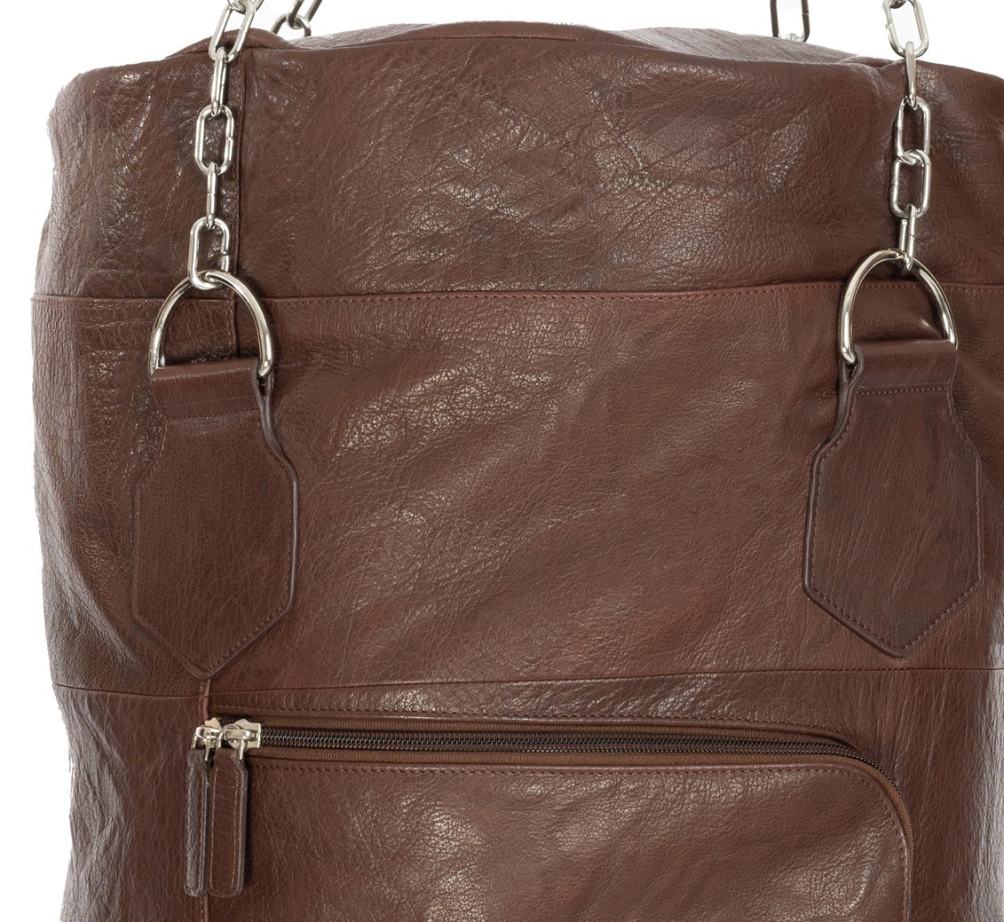 Boxing Bag Container made of Genuine Leather full grain ruffled - GilloServ