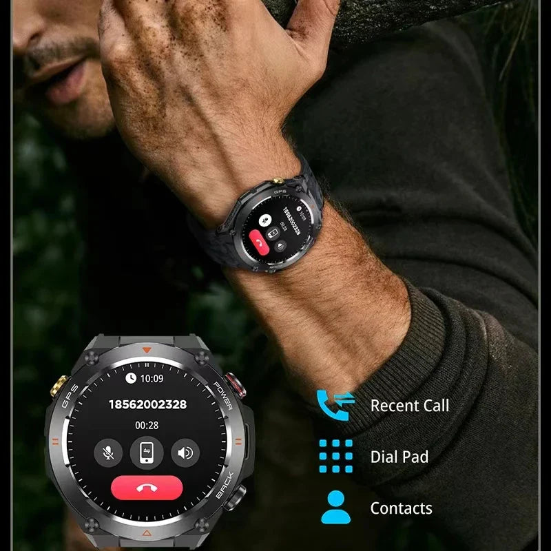 Men's Smart Fitness Watch Bluetooth Call (Black) - GilloServ