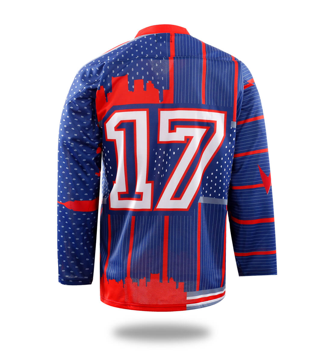 Red New York Design Hockey Jersey - GilloServ