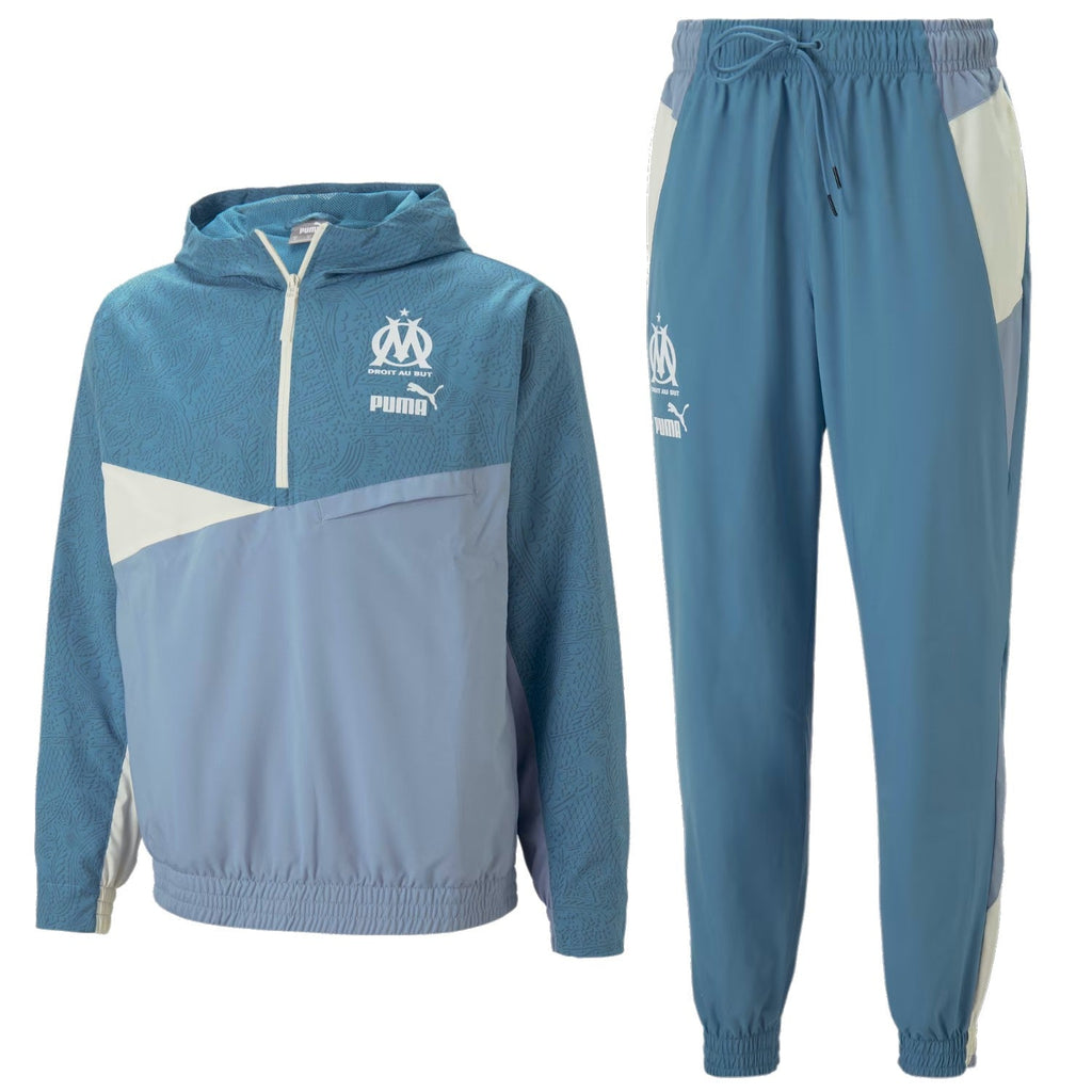 Olympique Marseille streetwear woven presentation tracksuit - GilloServ