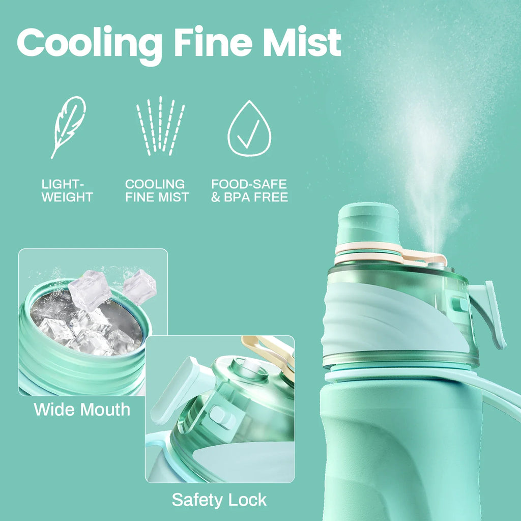 750ML Spray Water Bottle Green - GilloServ