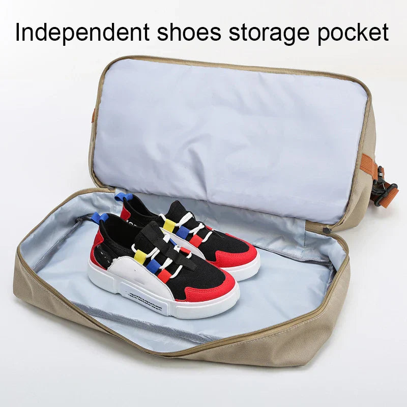 Nylon Travel Gym Duffel Bag Khaki - GilloServ