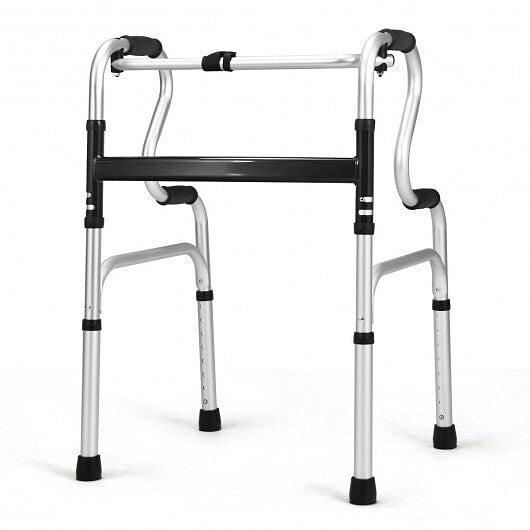 One-Button Folding Aluminum Walking Frame Walker - GilloServ