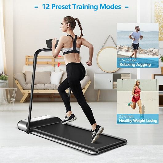Ultra-thin Electric Folding Motorized Treadmill with LCD Monitor