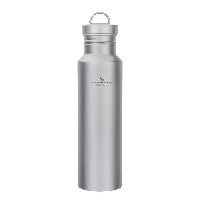 Titanium Water Bottle 750ml Lightweight Reusable Bottle Silver - GilloServ