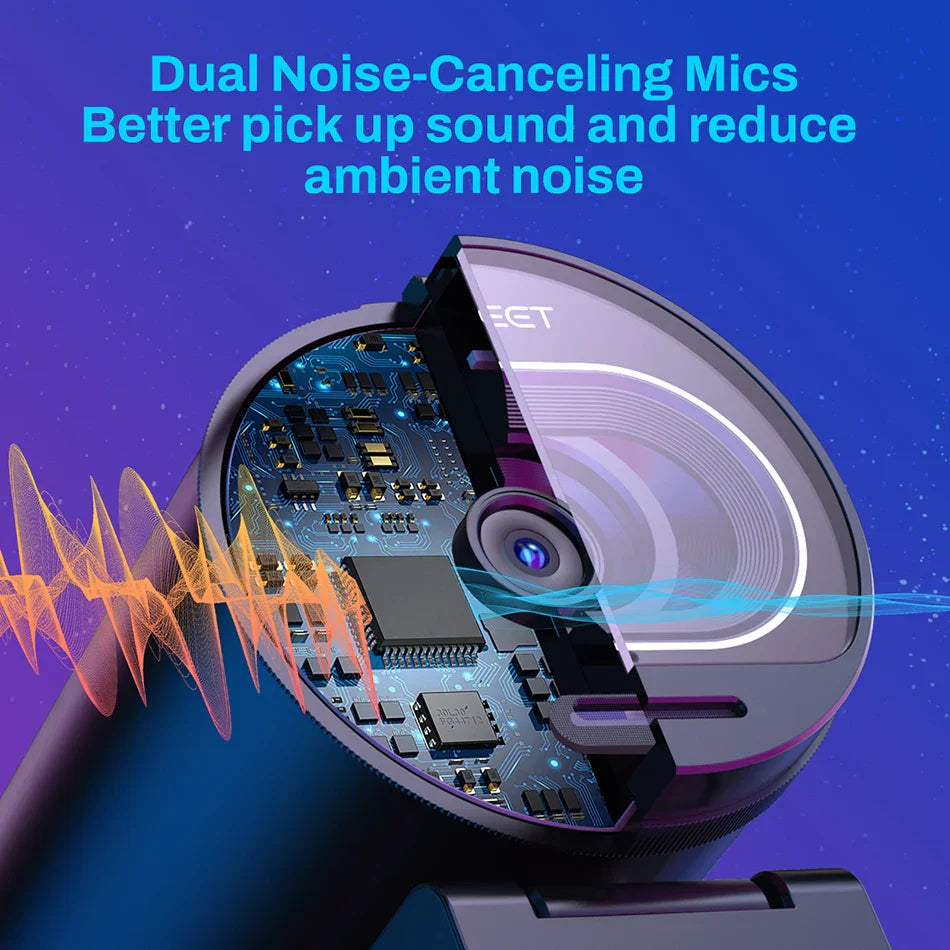 4K Streaming Webcam with Autofocus Black - GilloServ