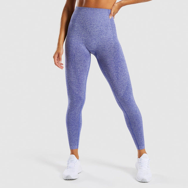 Solid High Waist Energy Seamless Yoga Leggings - GilloServ
