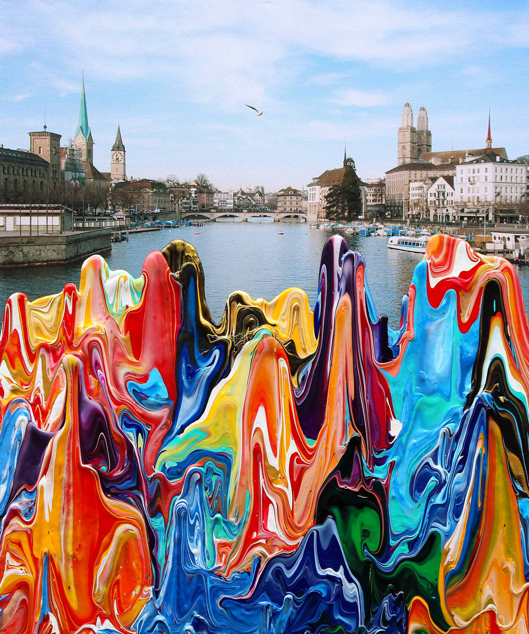 Antonio Wehrli Gravity Paint Drip Ring: Art into Jewelry-18K Gold-17