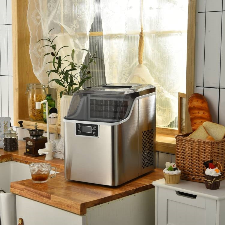 Countertop Home Electric Ice Machine with Scoop//Water Bottle Not Included