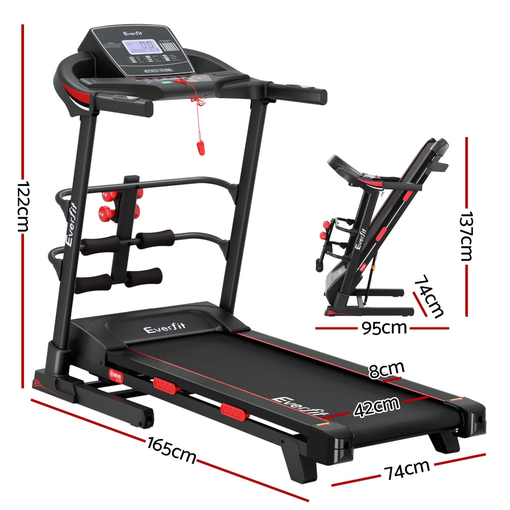 Treadmill Electric Home Gym Fitness Machine w/ Sit Up Bar 420mm - GilloServ