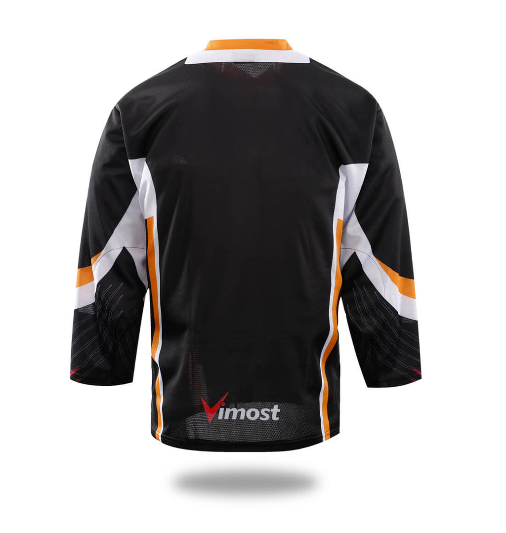Sublimated Tiger Head Hockey Jersey Black - GilloServ