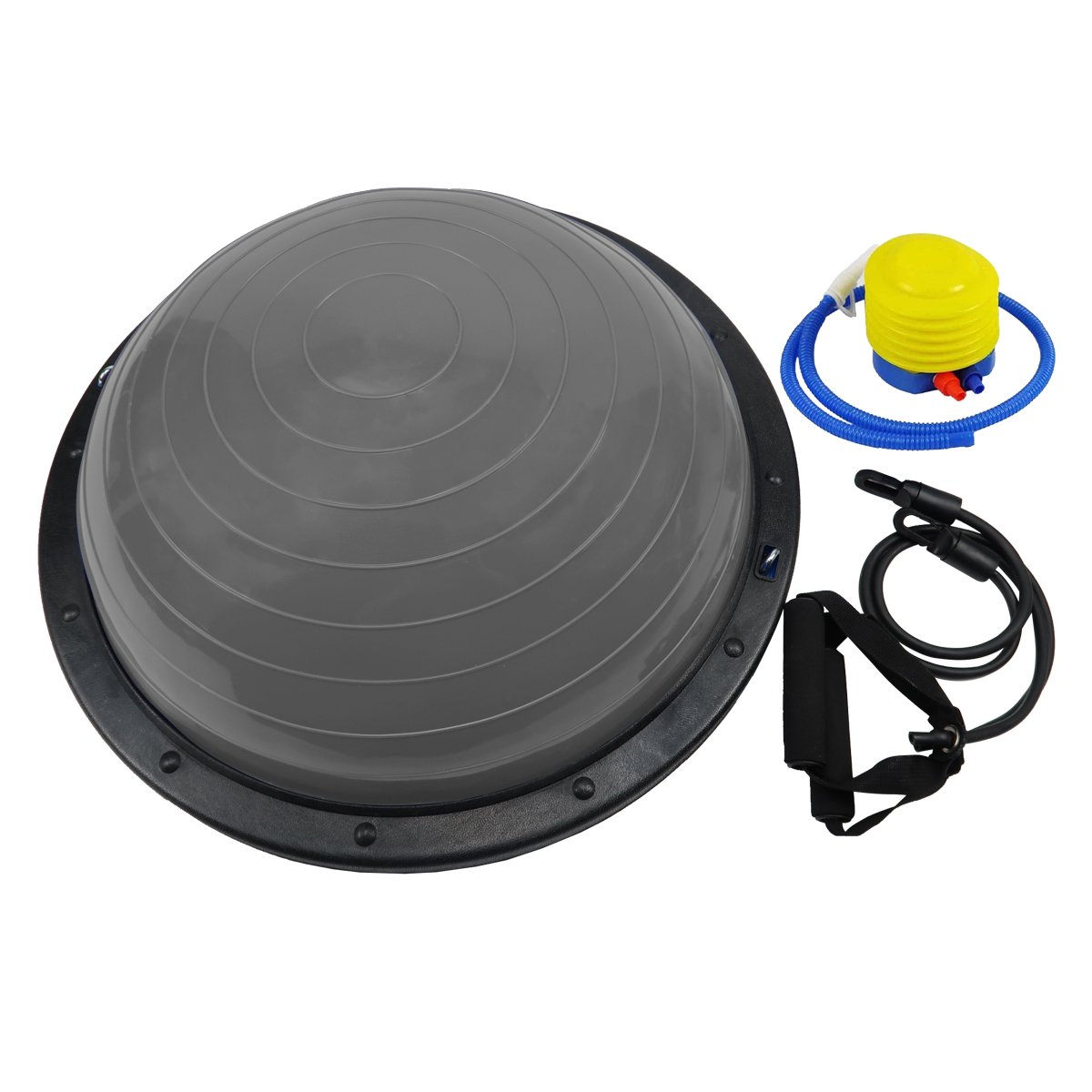 Fitness Yoga Ball Home Gym Workout Balance Trainer Grey - GilloServ